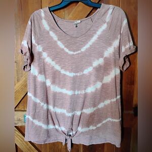 Live Well Lounge Tie Dye Top Short Sleeves Size M